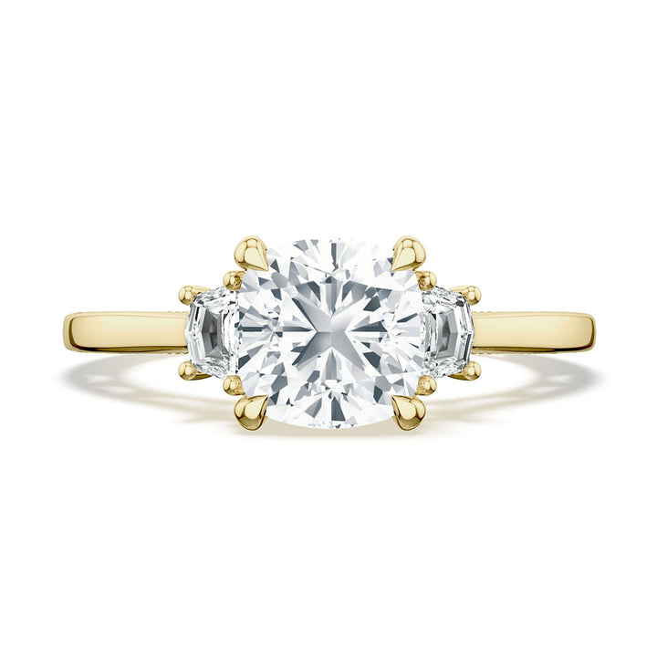 Cushion 3-Stone Engagement Ring