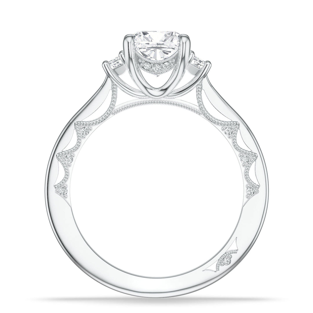 Cushion 3-Stone Engagement Ring
