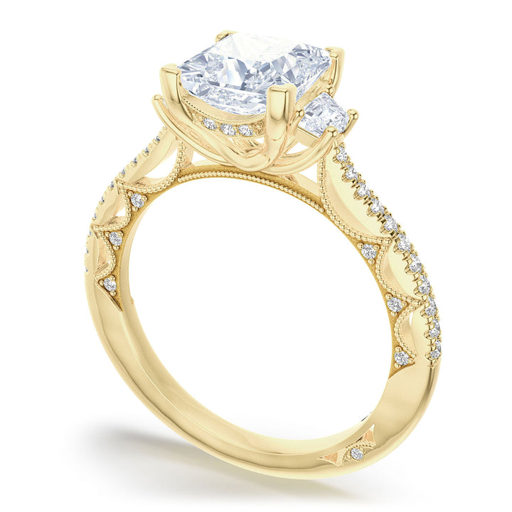 Princess 3-Stone Engagement Ring