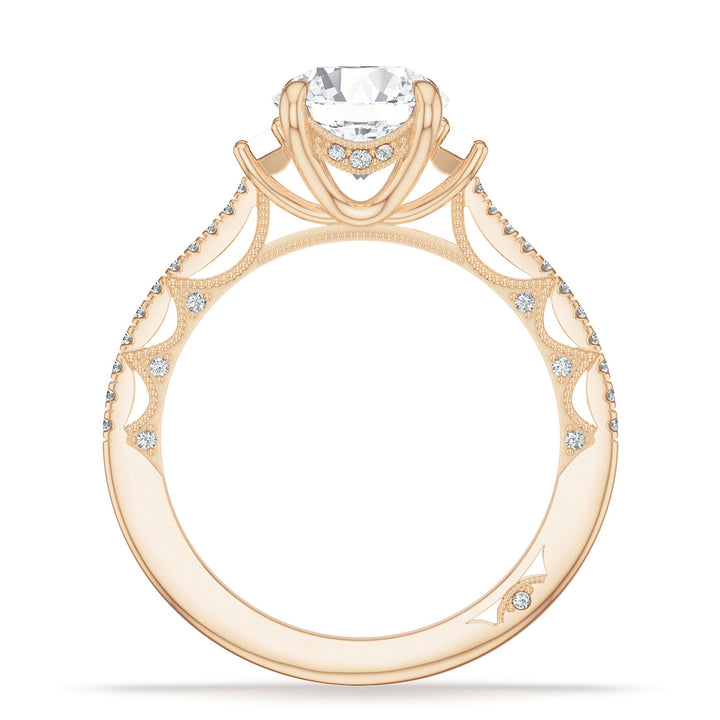 Round 3-Stone Engagement Ring