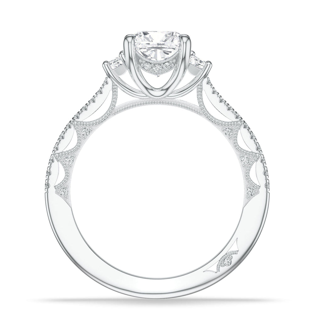 Cushion 3-Stone Engagement Ring
