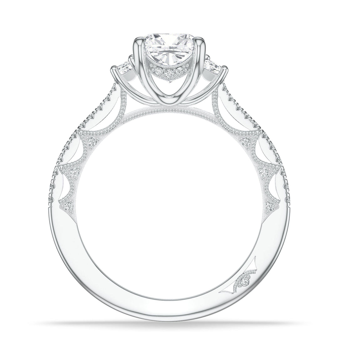 Cushion 3-Stone Engagement Ring