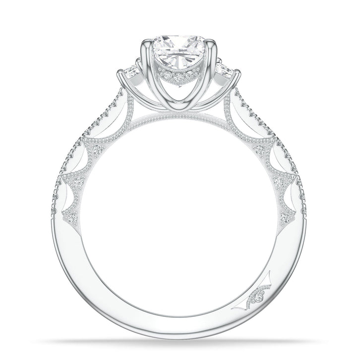 Cushion 3-Stone Engagement Ring