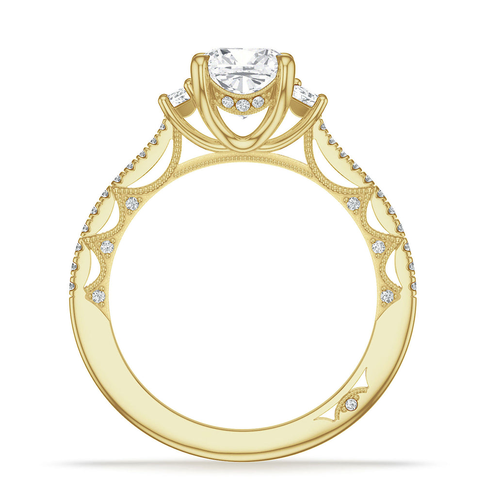 Cushion 3-Stone Engagement Ring