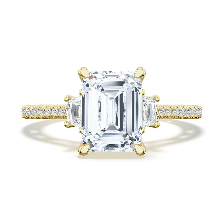 Emerald 3-Stone Engagement Ring