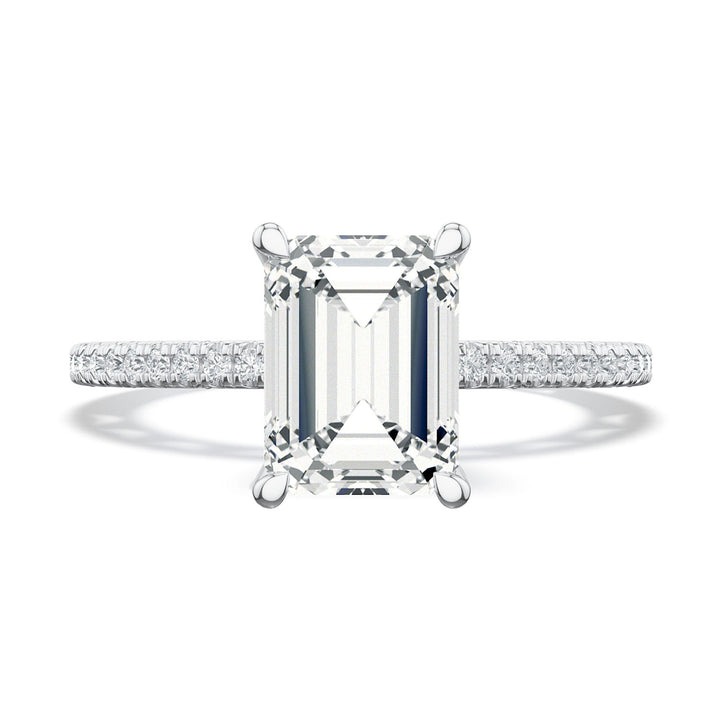 Emerald Solitaire Engagement Ring