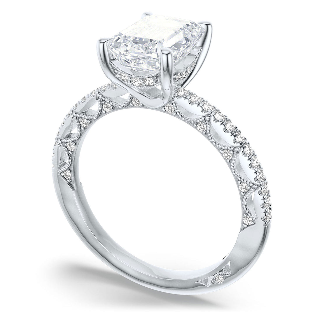 Emerald Solitaire Engagement Ring