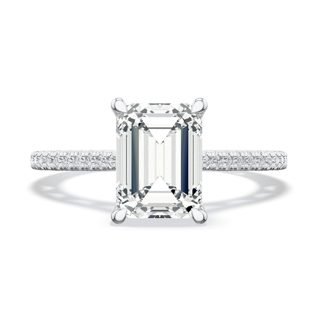 Emerald Solitaire Engagement Ring