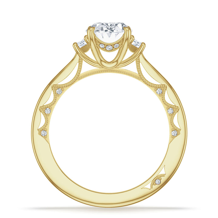 Oval 3-Stone Engagement Ring