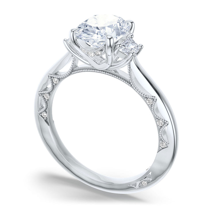 Oval 3-Stone Engagement Ring