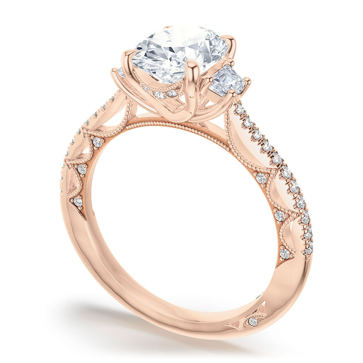 Oval 3-Stone Engagement Ring