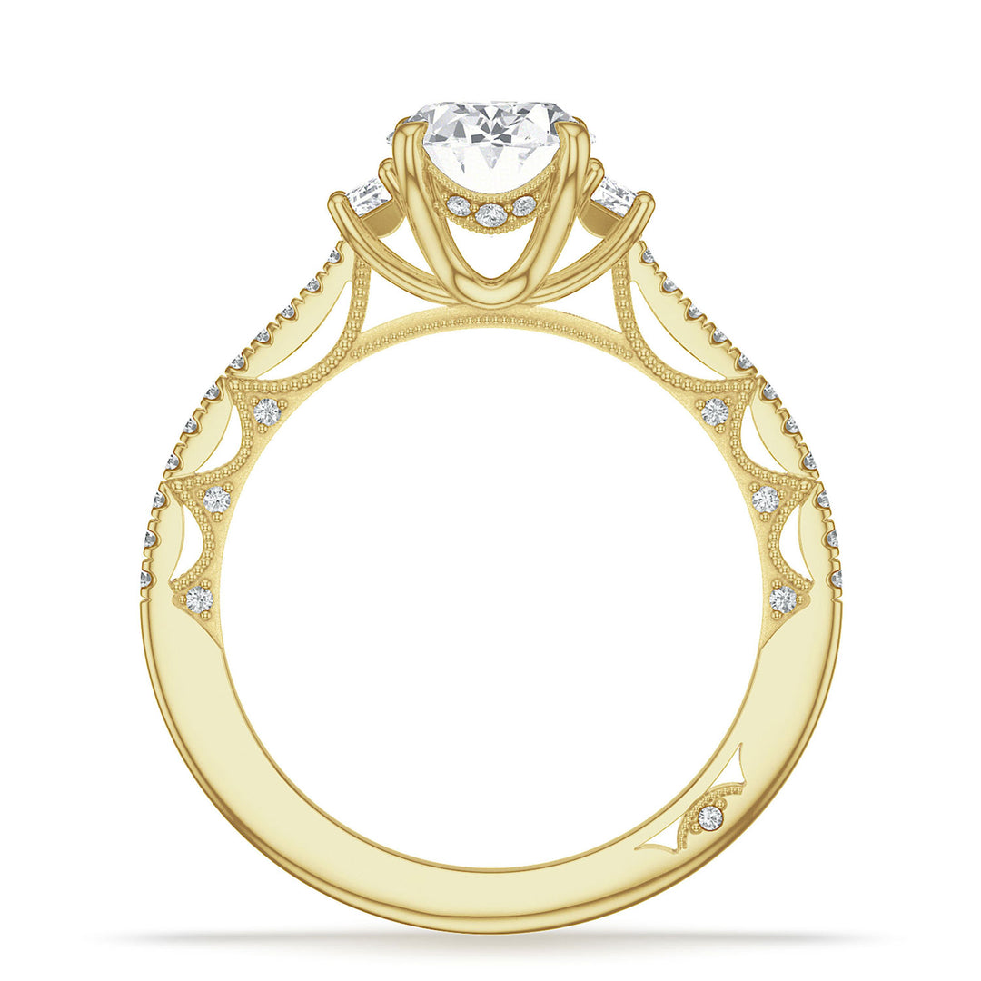 Oval 3-Stone Engagement Ring