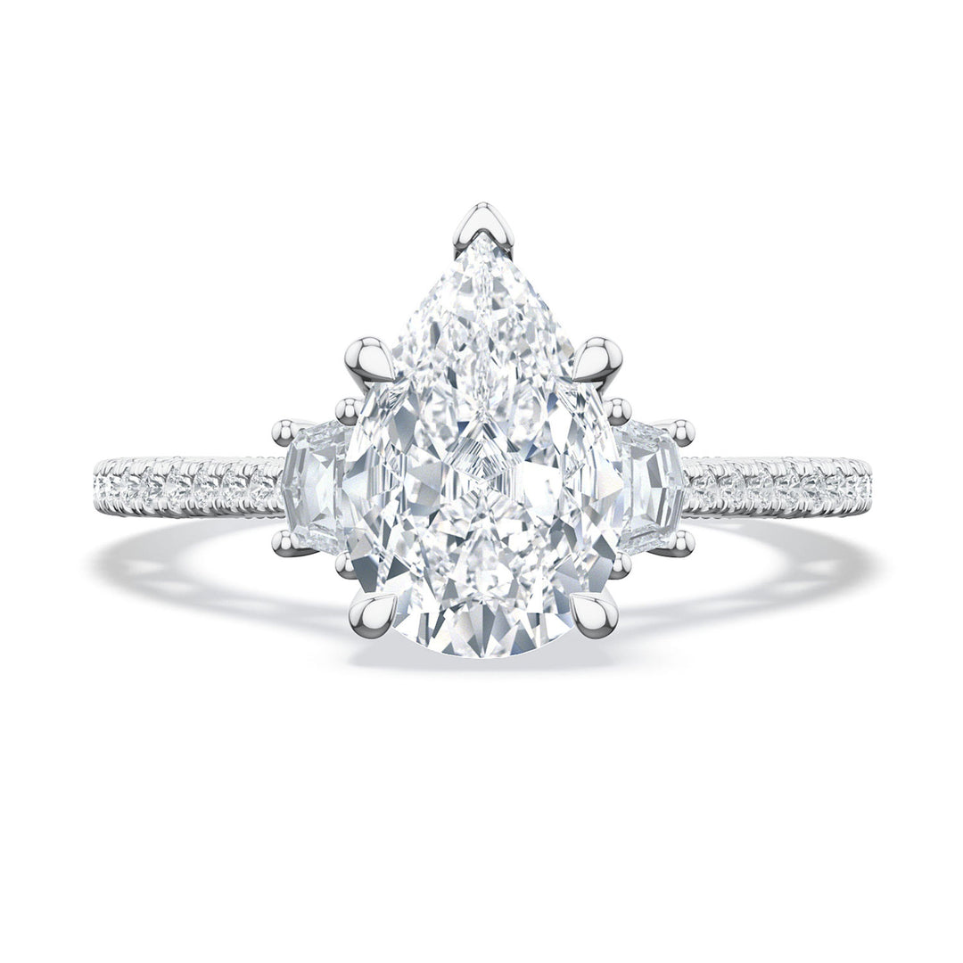 Pear 3-Stone Engagement Ring