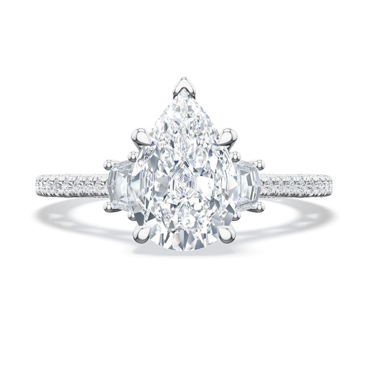 Pear 3-Stone Engagement Ring