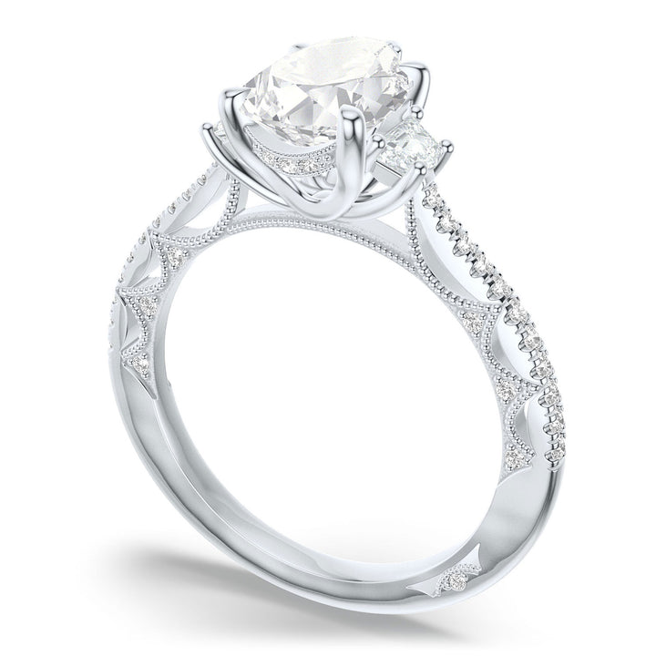 Pear 3-Stone Engagement Ring