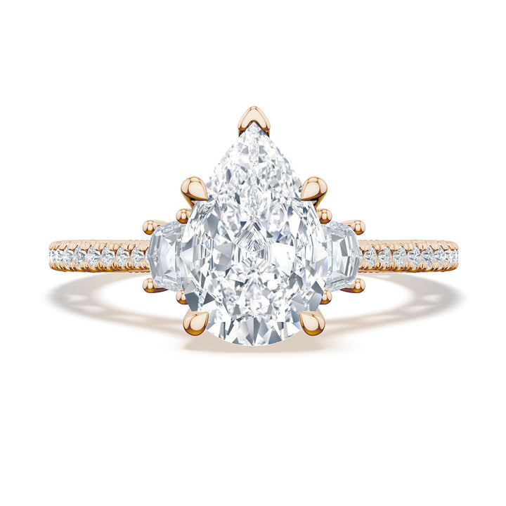 Pear 3-Stone Engagement Ring