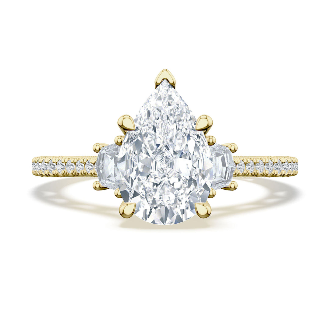 Pear 3-Stone Engagement Ring
