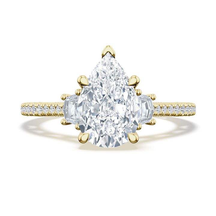 Pear 3-Stone Engagement Ring