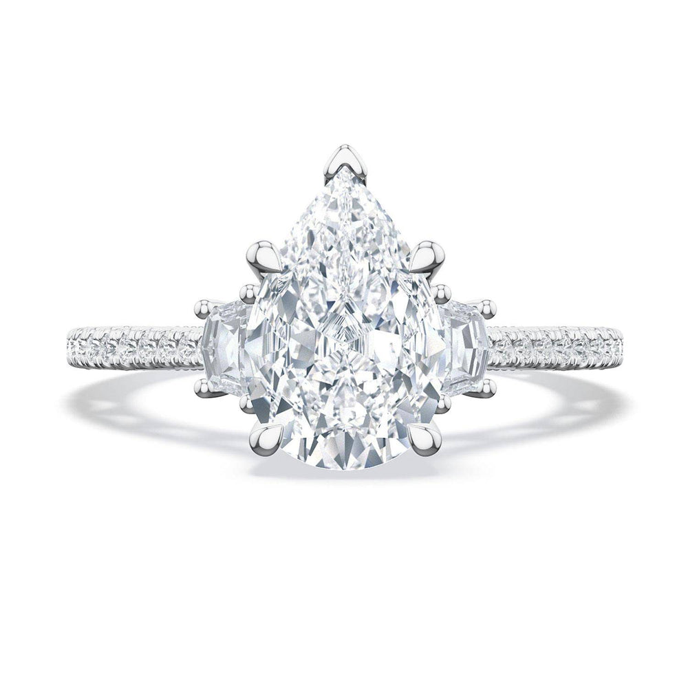 Pear 3-Stone Engagement Ring