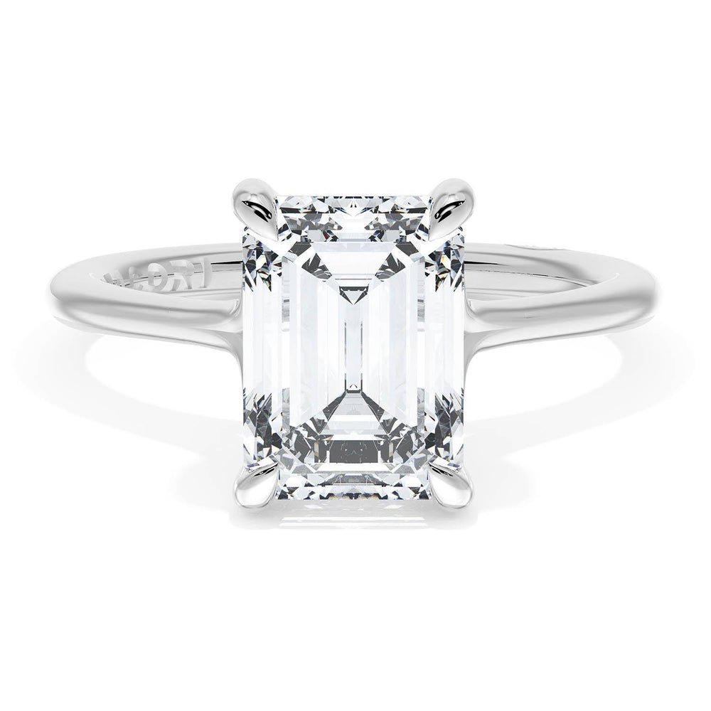 Emerald Solitaire Engagement Ring