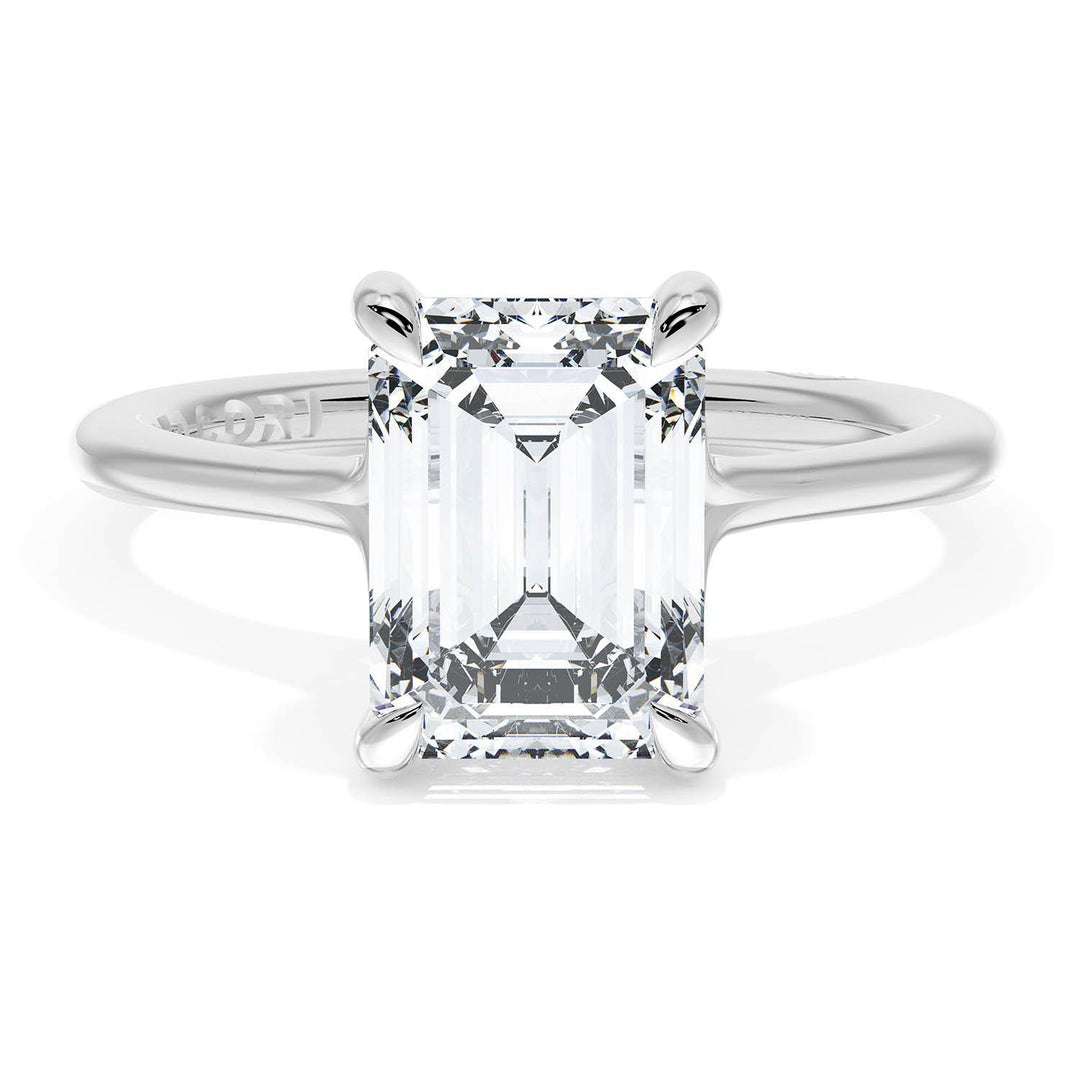 Emerald Solitaire Engagement Ring