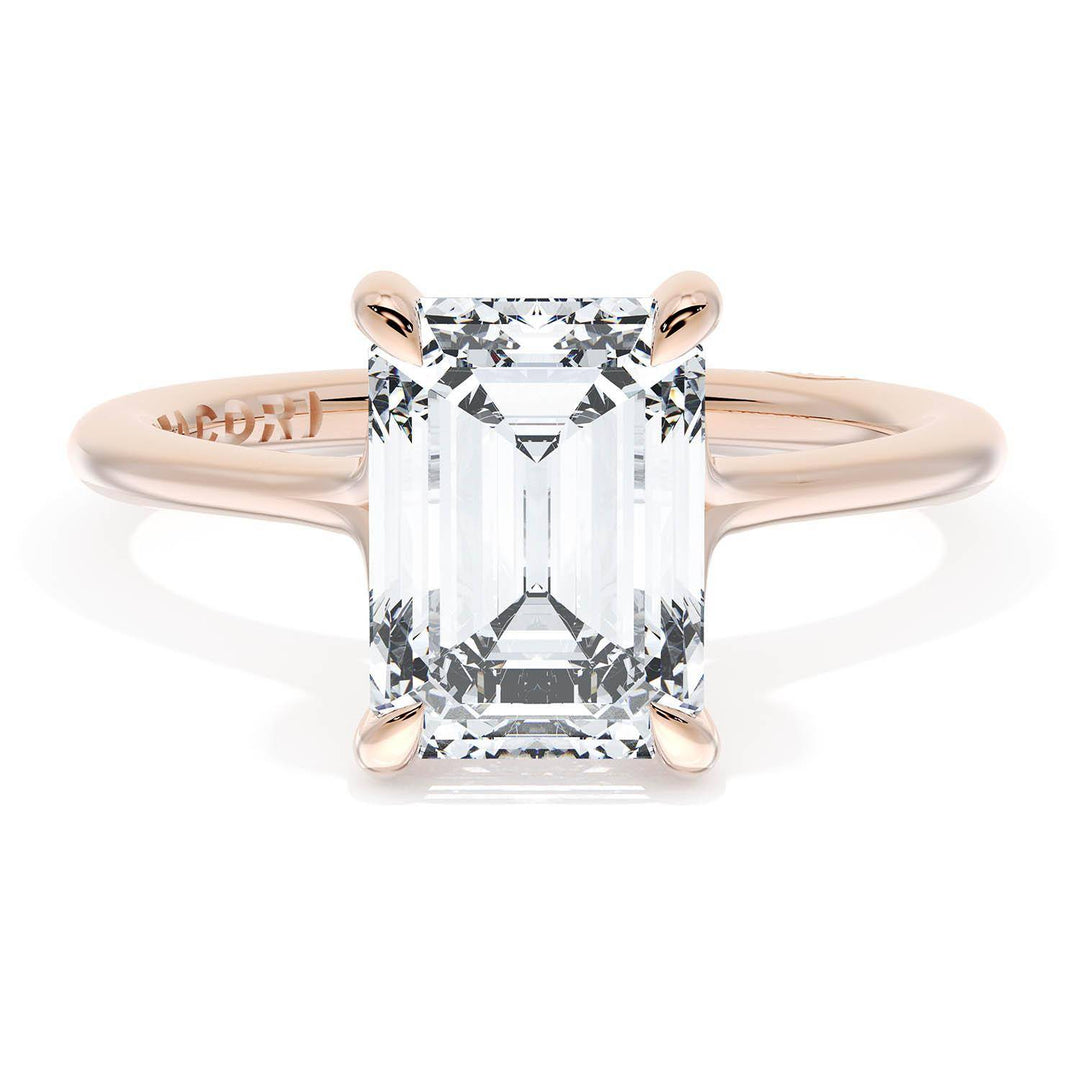 Emerald Solitaire Engagement Ring