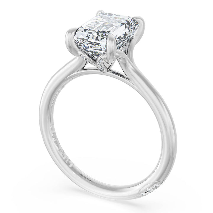 Emerald Solitaire Engagement Ring