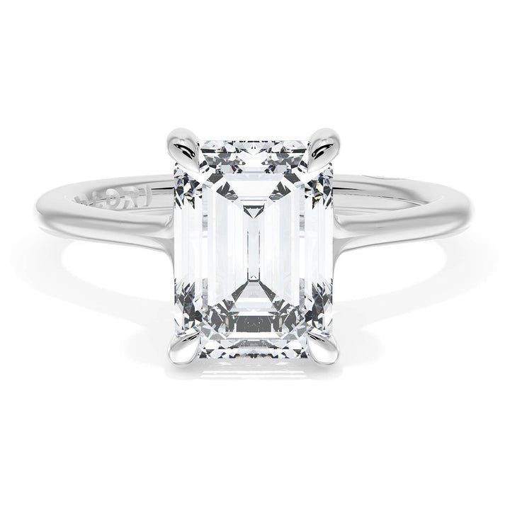 Emerald Solitaire Engagement Ring