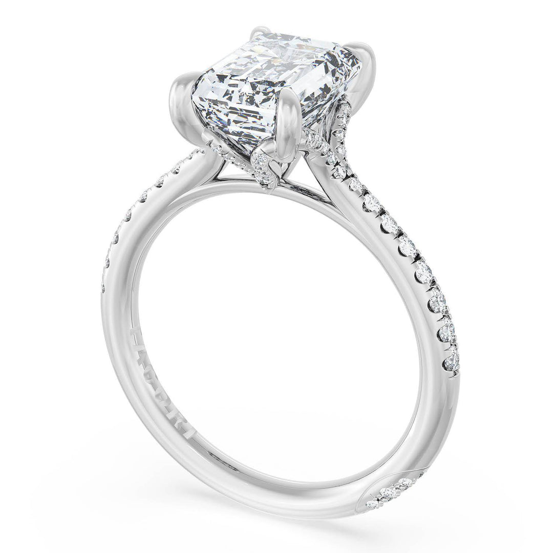 Emerald Solitaire Engagement Ring