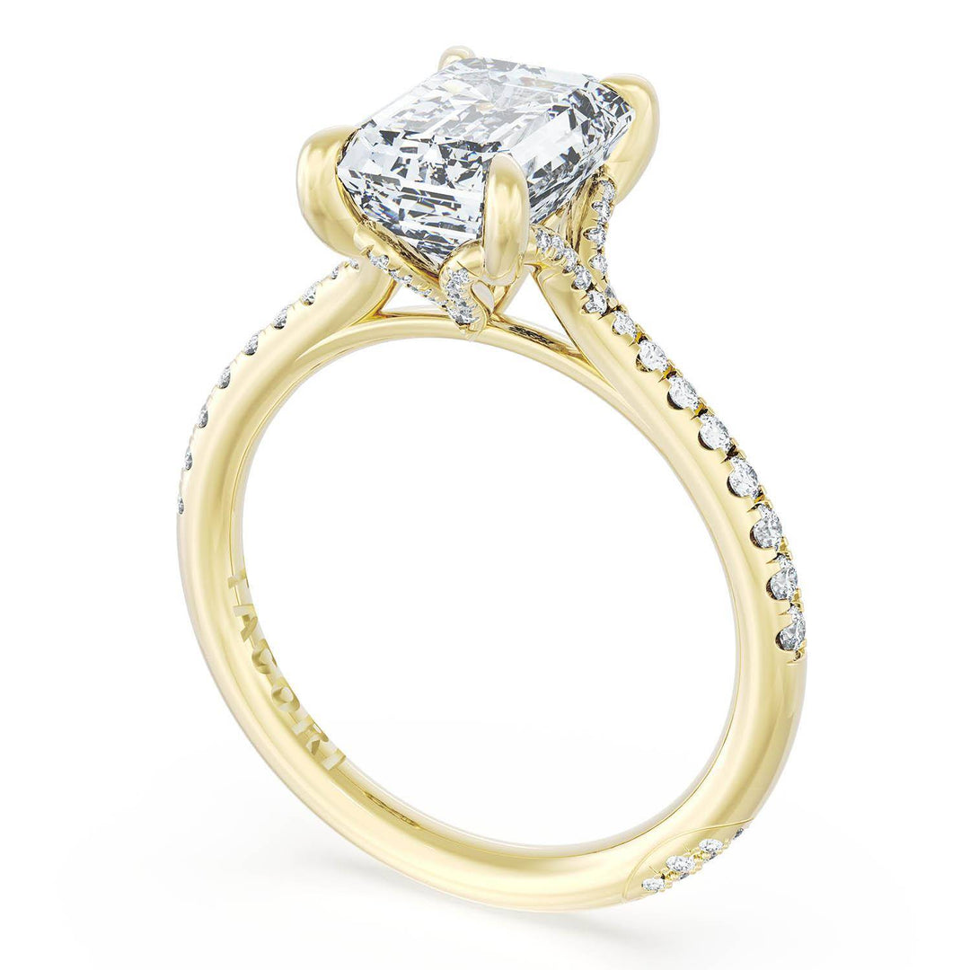Emerald Solitaire Engagement Ring