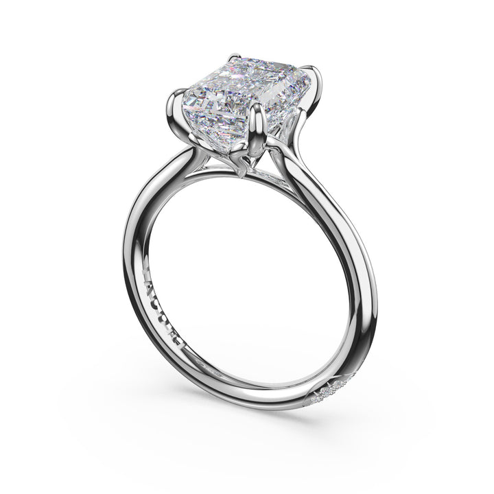 Emerald Solitaire Engagement Ring