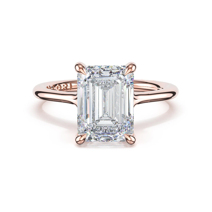 Emerald Solitaire Engagement Ring