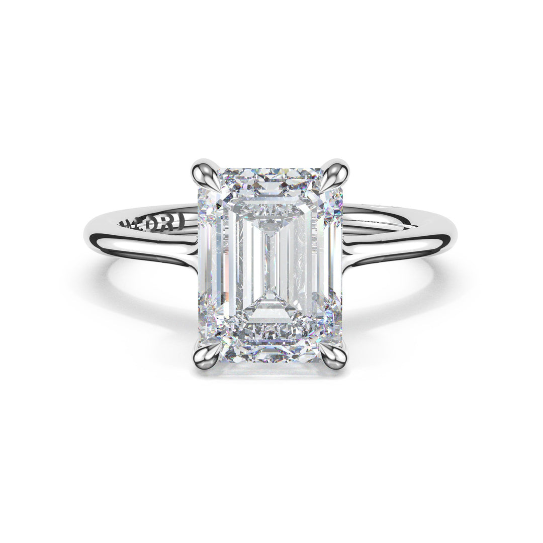 Emerald Solitaire Engagement Ring