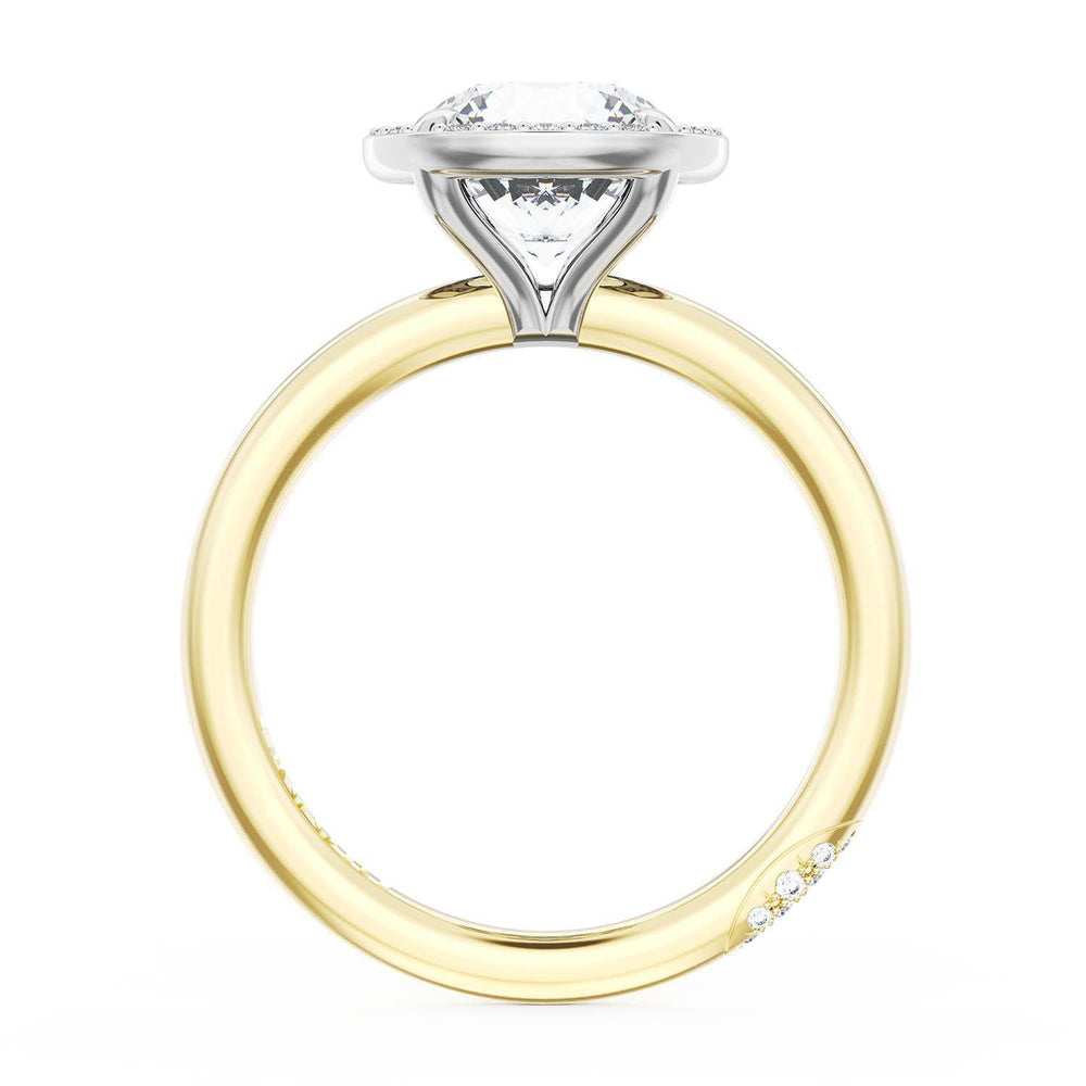 Round Bloom Two-Tone Engagement Ring