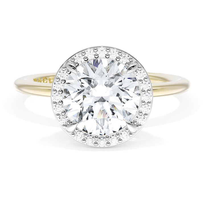Round Bloom Two-Tone Engagement Ring