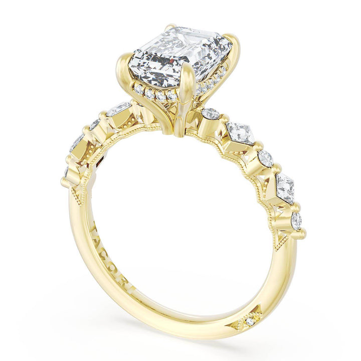 Emerald Solitaire Engagement Ring