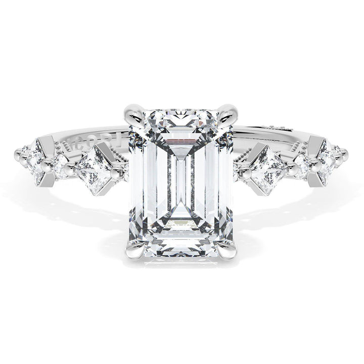 Emerald Solitaire Engagement Ring