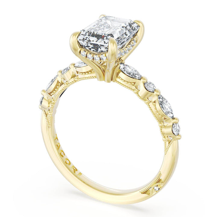 Emerald Solitaire Engagement Ring