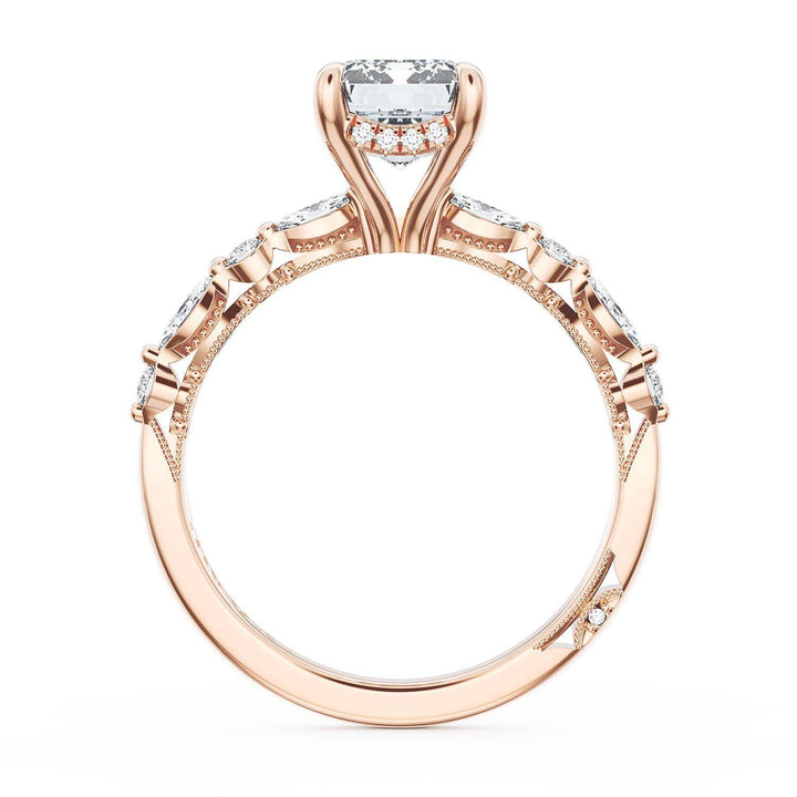 Emerald Solitaire Engagement Ring