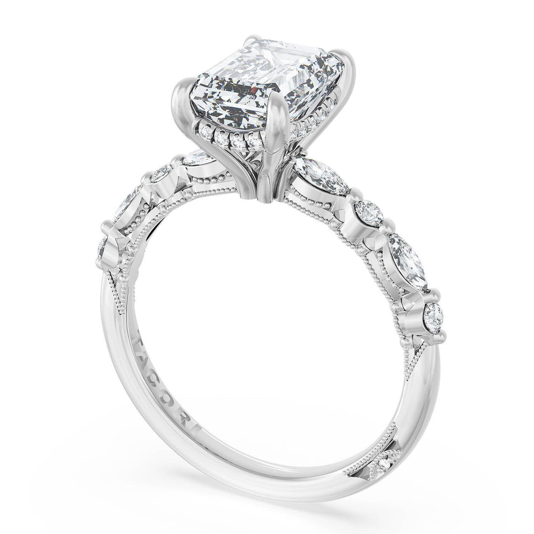 Emerald Solitaire Engagement Ring