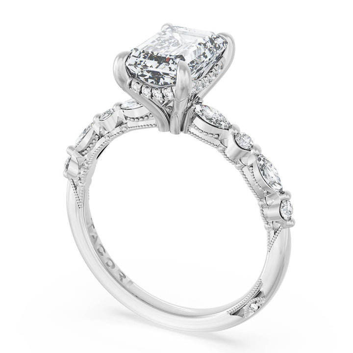 Emerald Solitaire Engagement Ring