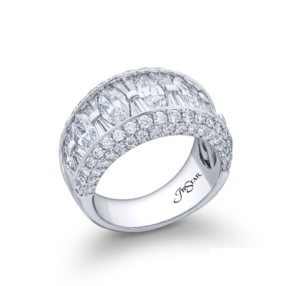 Diamond Wedding Band Marquise & Tapered Baguette 4.00 ctw