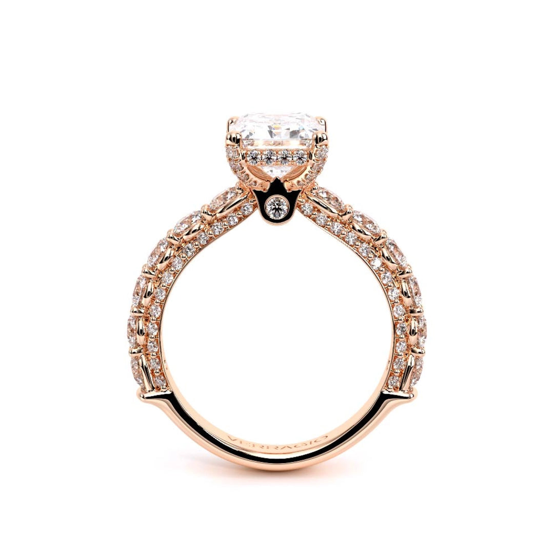 Couture-0489EM30-14K Rose Gold Emerald