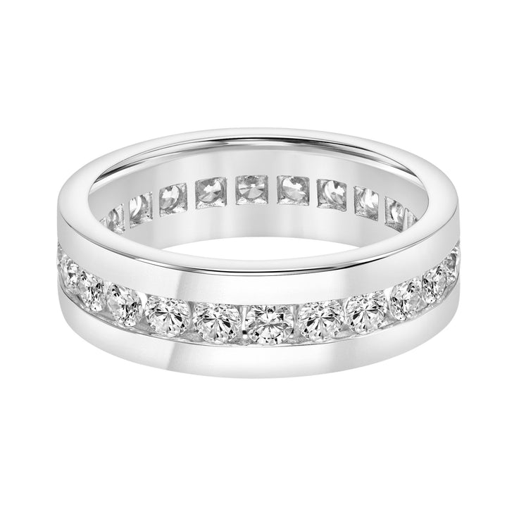 7mm Mens Lab-Grown Round Diamond Eternity Band