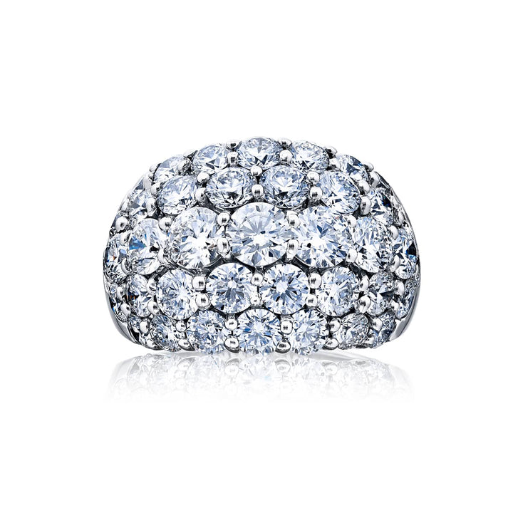 Elegance Elevated: Iconic Five-Row Round Diamond Band