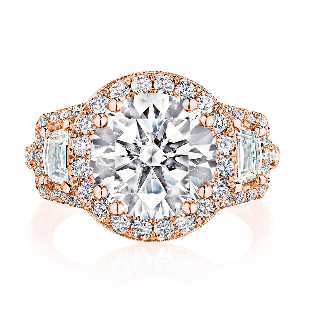 Round 3-Stone Engagement Ring