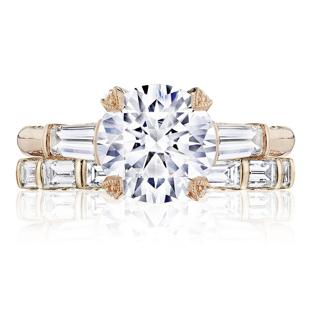 Round 3-Stone Engagement Ring