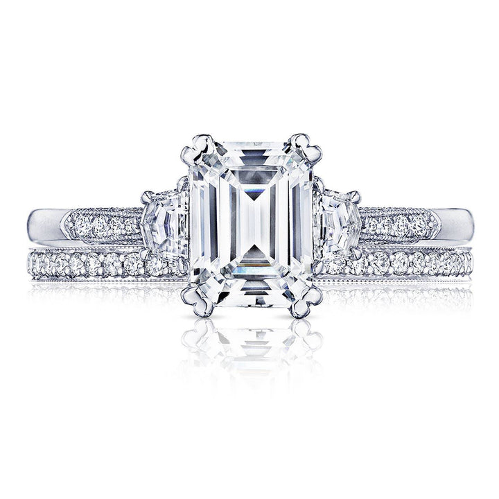 Emerald 3-Stone Engagement Ring