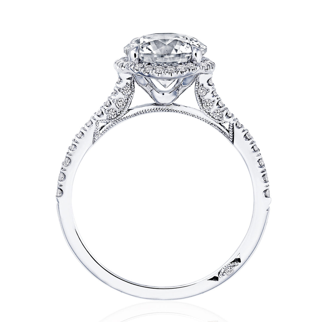 Round with Cushion Bloom Engagement Ring