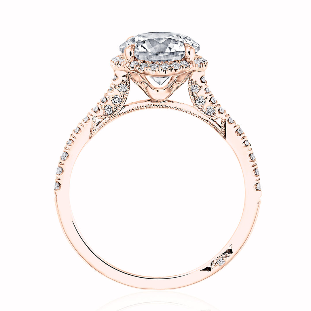 Round with Cushion Bloom Engagement Ring